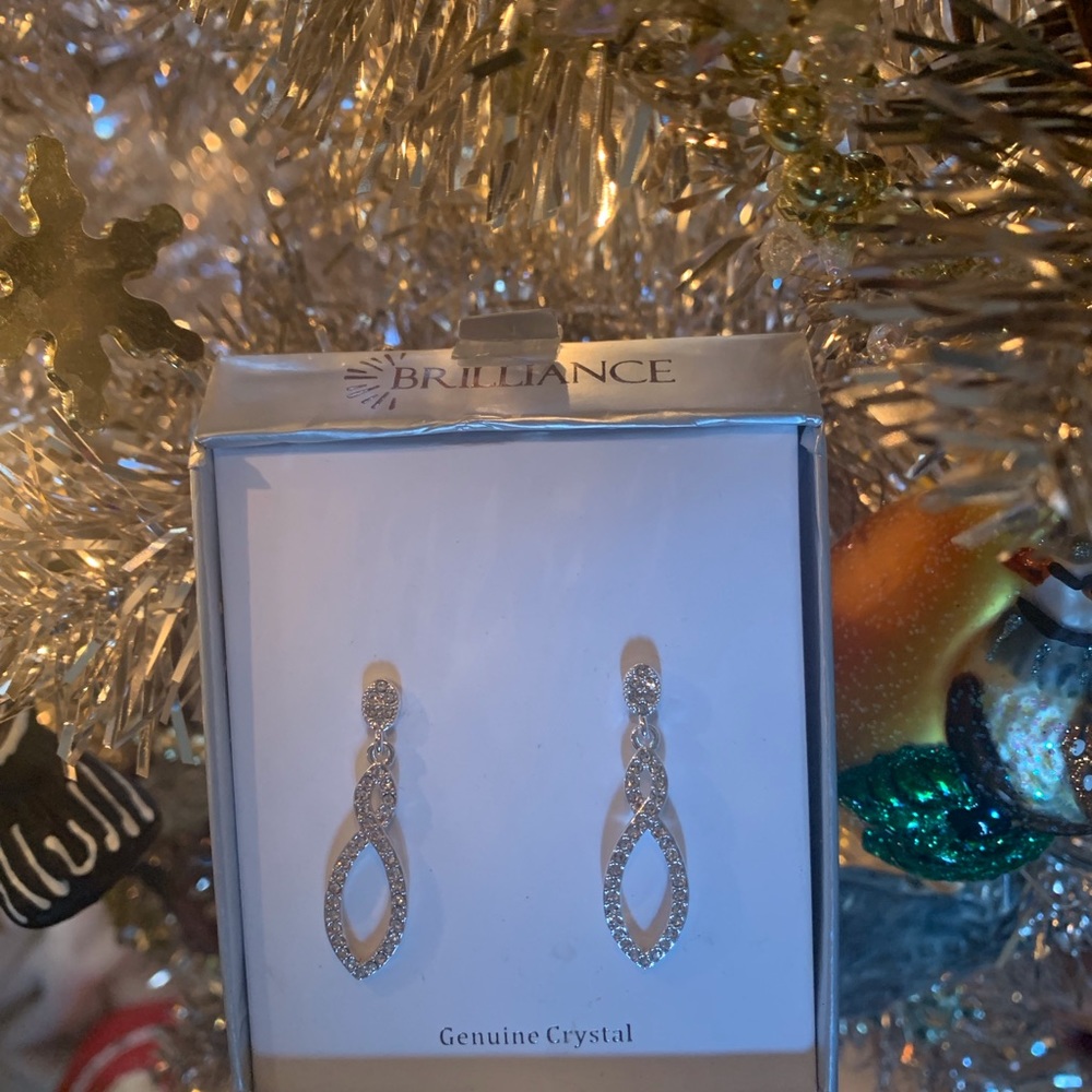 Silver Crystal Brilliance Earrings